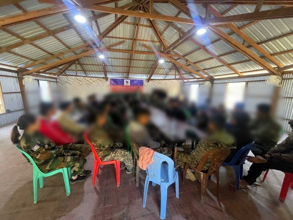 (ချင်းအမျိုးသားကာကွယ်ရေးတပ်ဖွဲ့၏ ဒုတိယအကြိမ်မြောက် ညီလာခံအစည်းအဝေးပြုလုပ်နေစဥ်၊ ဓာတ်ပုံ - Chin National Defense Force)