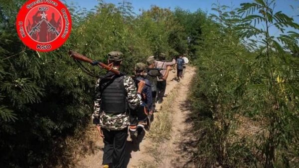 စစ်ဆင်ရေးတစ်ခုတွင် တွေ့ရသည့် Khin U Special Force Organization-KSOအဖွဲ့ဝင်များ၊ဓာတ်ပုံ-KSO