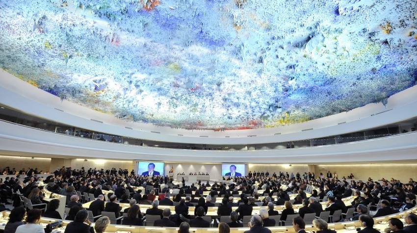 (ကုလသမဂ္ဂလူအခွင့်အ​ရေး​ကောင်စီ ၏အစည်းအ​ဝေးခန်းမ။ ။ဓါတ်ပုံ-UN)