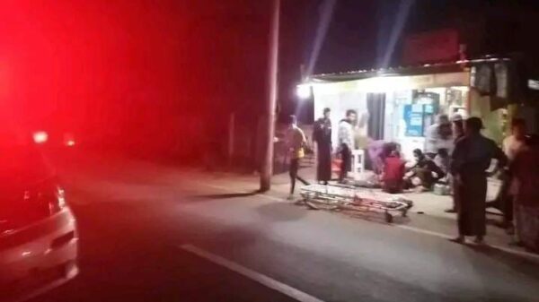 (ဓါးပြတိုက်မှုဖြစ်ပွားပြီးနောက် တွေ့ရစဥ်။ ။ဓါတ်ပုံ-CJ)