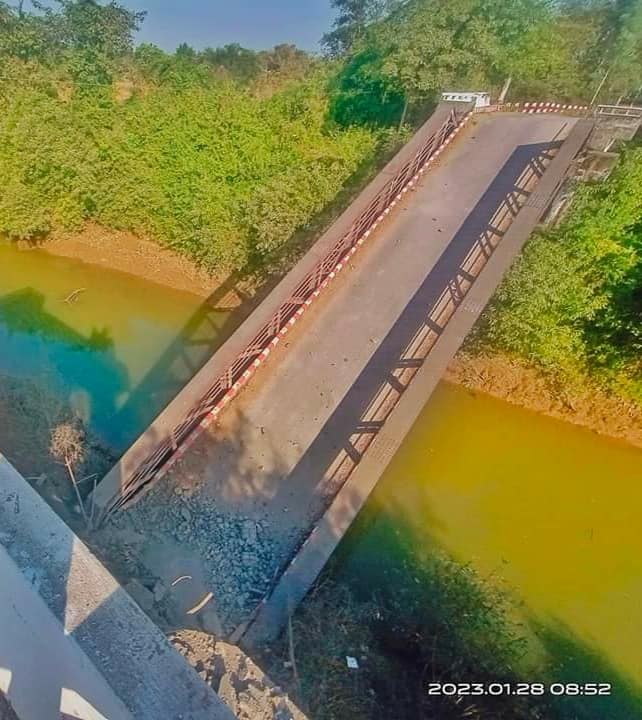 (ဒါလီတံတားကို မိုင်းခွဲပြီးနောက်တွေ့ရစဥ် ။ဓါတ်ပုံ-CJ)
