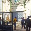 မန္တလေးမြို့ရှိ မြဝတီဘဏ် ယမန်နှစ်က ပေါက်ကွဲမှုဖြစ်ပြီးနောက် တွေ့ရစဉ်၊ ဓာတ်ပုံ - CJ