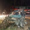 (ယာဥ်တိုက်မှုဖြစ်ပွားပြီး​နောက်မြင်ကွင်း။ ဓါတ်ပုံ-CJ)