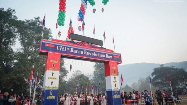 (၇၁)နှစ်မြောက်ကရင့်တော်လှန်ရေးနေ့အခမ်းအနားကျင်းပနေစဉ်၊ဓာတ်ပုံ - KNU