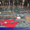 စစ်​ကောင်စီ၏ ကြိတ်စခန်းကိုKNLA က တိုက်ခိုက်သိမ်းပိုက်ပြီးသိမ်းဆည်းရရှိ​တဲ့ လက်နက်ခဲယမ်း​တွေ။ဓာတ်ပုံ - KNU