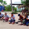 (စစ်ကောင်စီတပ်က လက်နက် တပ်ဆင်ပေးထားသော ပျူစောထီးများအား တွေ့ရစဥ်၊ ဓာတ်ပုံ / CJ)