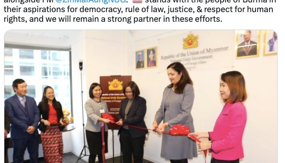 NUG ရုံးခန်းဖွင့်ပွဲ အမေရိကန် လက်ထောက်နိုင်ငံခြားရေးဝန်ကြီးတက်ရောက်