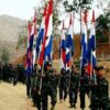 ချင်းအမျိုးသားတပ်ဦး(CNF)မှ ရဲဘော်များ စစ်ရေးလေ့ကျင့်နေစဉ်