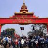(စစ်ကိုင်းတိုင်း ရွှေဘိုမြို့တွင် စစ်အာဏာရှင်ဆန့်ကျင်ရေးအဖြစ် ၂၀၂၁ မေလအတွင်းက ဆန္ဒပြခဲ့ကြစဉ်။ ဓာတ်ပုံ-CJ)