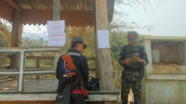 (SPDFမှ ရဲဘော်များက မင်းဘူးခရိုင်အတွင်း နယ်မြေစိုးမိုးရေးလုပ်ငန်းများ ဆောင်ရွက်နေစဥ်။ ဓာတ်ပုံ - Salin SPDF)