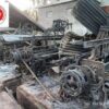 (ထူးကြီးကျေးရွာရှိ စက်ရက်ကန်းစင်တစ်ရာနီးပါးအား စစ်ကောင်စီတပ်က မီးရှို့ဖျက်ဆီးခဲ့စဥ်။ ။ဓာတ်ပုံ - S&C မီးဘေး စစ်ဘေး ပညာရေး ကူညီစောင့်ရှောက်ရေးအဖွဲ့)