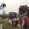 (ထွက်ပြေးတိမ်းရှောင်နေရသော ပြည်သူများအား တွေ့ရစဥ်။ ဓာတ်ပုံ- ခင်ဦးမြို့နယ် သတင်းမှန်ပြန်ကြားရေး)