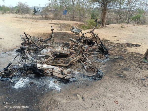 (စစ်ကောင်စီတပ် စီးနင်းတိုက်ခိုက်ခံရပြီးနောက် တွေ့ရစဥ်။ ဓာတ်ပုံ - ပေါက် PDF တပ်ရင်း(၄) )