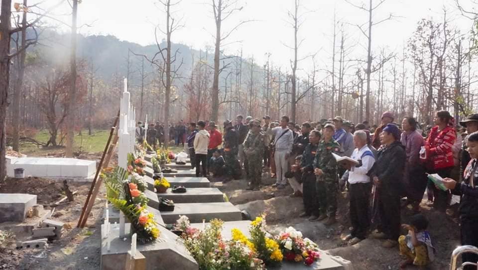 (ကျဆုံးရဲဘော်များ၏ဈာပနကိုအာဇာနည်ဗိမ္ဗာန်၌မတ် ၆ ရက်တွင်ကျင်းပပြုလုပ်ခဲ့သည်။ဓါတ်ပုံ-CJ)