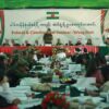 (တအာင်းနိုင်ငံရေးအတိုင်ပင်ခံကော်မတီ(TPCC)က ဦးဆောင်ကျင်းပသော တအာင်းပြည်နယ်ဖွဲ့စည်းပုံအခြေခံ ဥပဒေတတိယမူကြမ်းဆွေးနွေးပွဲပြုလုပ်​နေစဥ်။ ဓါတ်ပုံ-TNLA ပြန်ကြား​ရေး)