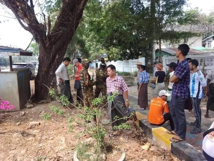 (လှည်းကူးတရားရုံးရှေ့ ဗုံးပေါက်ကွဲမှု ဖြစ်ပွားပြီးနောက် တွေ့ရစဥ်။ ။ဓာတ်ပုံ - CJ)