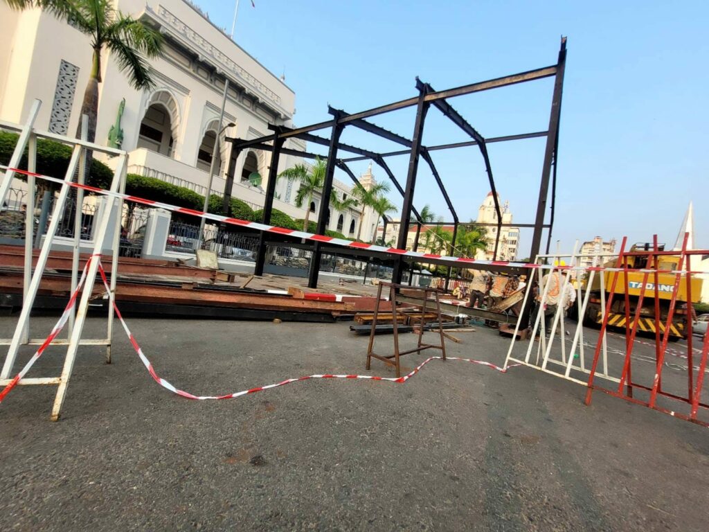 ရန်ကုန်သင်္ကြန်အတွက် ကြိုပြင်ဆင်နေသည့် စစ်ကောင်စီ