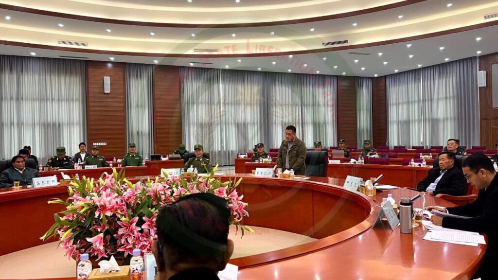 (FPNCC အစည်းအဝေး၌ TNLA ထိပ်ပိုင်းခေါင်းဆောင်များတက်ရောက်နေစဉ်။ ဓာတ်ပုံ - TNLA)