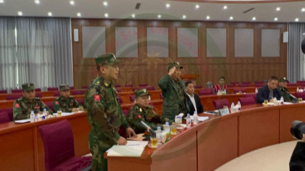 (FPNCC အစည်းအဝေး၌ TNLA ထိပ်ပိုင်းခေါင်းဆောင်များတက်ရောက်နေစဉ်။ ဓာတ်ပုံ - TNLA)