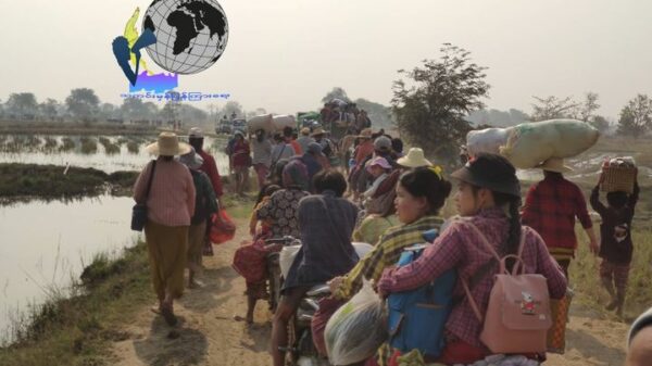 စစ်ကိုင်းတိုင်း၊ခင်ဦးမြို့နယ်ထဲကို စစ်ကောင်စီစစ်ကြောင်းထိုးလို့ တိမ်းရှောင်နေရတဲ့ဒေသခံတွေကိုတွေ့ရစဉ်