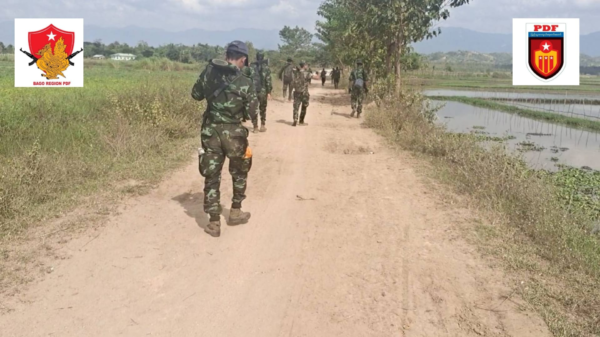 (တောင်ငူခရိုင် PDF တပ်ရင်း ၃၅၀၁ တပ်ဖွဲ့ဝင်များအား တွေ့ရစဥ်။ ဓာတ်ပုံ - Bago Region PDF)
