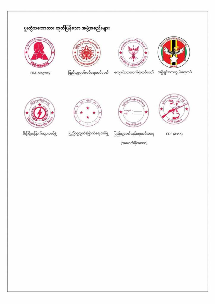 (လူထုတော်လှန်ရေးမဟာမိတ် အင်အားစု တပ်တော်-PRA(မ​ကွေး)၏ ၂ နှစ်ပြည့် ​မွေး​နေ့အခမ်းအနားနှင့် မဟာမိတ် ၈ ဖွဲ့၏ ​ကြေညာချက် ။ ။ဓါတ်ပုံ-PRA(မ​ကွေး) )