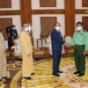 (RCSS ဥက္ကဋ္ဌ နှင့် အာဏာသိမ်း​ခေါင်း​ဆောင် တို့ကို​နေပြည်​တော်တွင်​တွေ့ရစဥ်။ ဓါတ်ပုံ-စစ်​ကောင်စီ)