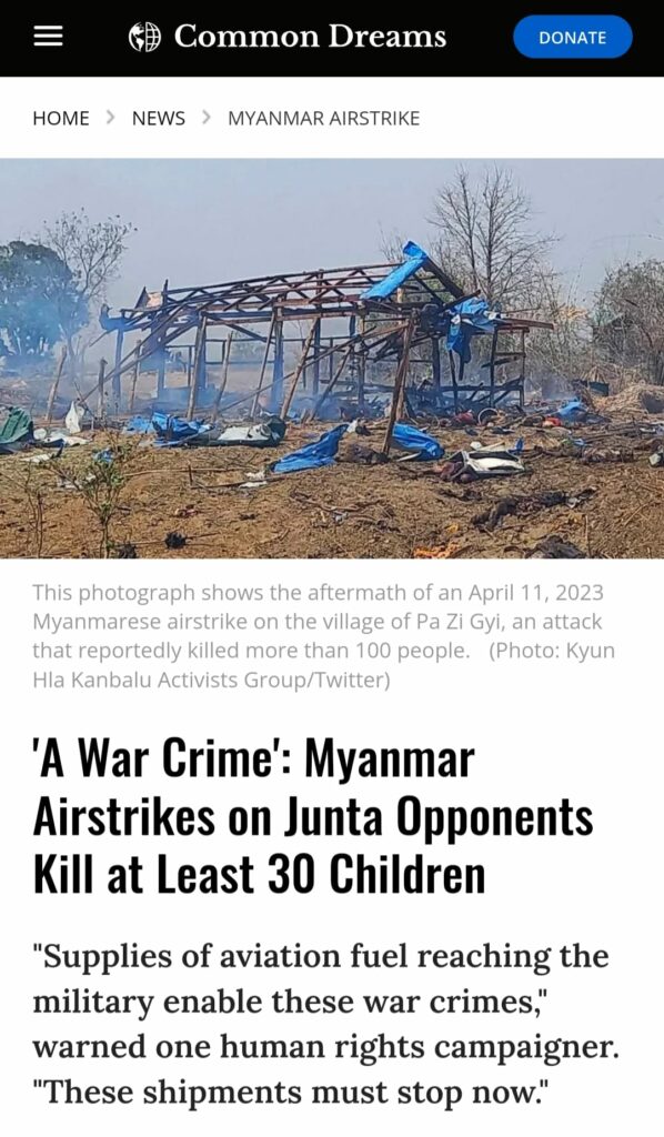 (နိုင်ငံတကာသတင်းဌာနများ၏ ဖော်ပြချက်)