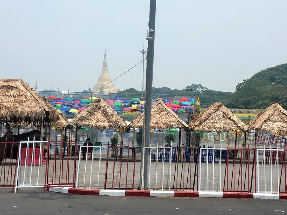 သင်္ကြန်အကြိုနေ့မတိုင်ခင် လုံခြုံရေးတင်းကြပ်ထားတဲ့ရန်ကုန်