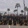 သစ်ကျင်းကြီးကျေးရွာအနီးတွင် စစ်ကောင်စီတပ်နှင့် ပျူစောထီးများအား တွေ့ရစဥ်။ ဓာတ်ပုံ-Water Melon