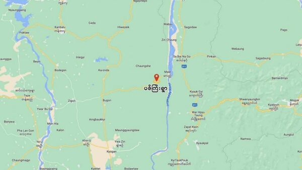(ပဇီကြီးရွာ အနီးဝန်းကျင်ကို ​Google Mapမြေပုံတွင်​တွေ့ရမှု)