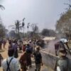 မူးသာရွာအတွင်း စစ်ကောင်စီတပ် မီးရှို့ဖျက်ဆီးသွားပြီးနောက် တွေ့ရစဥ်။ ဓာတ်ပုံ-စစ်ကိုင်းမြို့နယ် သတင်းမှန်ပြန်ကြားရေးအဖွဲ့