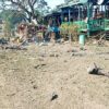 (တလန်လိုကျေးရွာအား စစ်ကောင်စီက တိုက်လေယာဉ်ဖြင့် ဗုံးကြဲတိုက်ခိုက်ပြီးနောက် တွေ့ရစဉ်။ ဓာတ်ပုံ - The Hakha Post's Post)