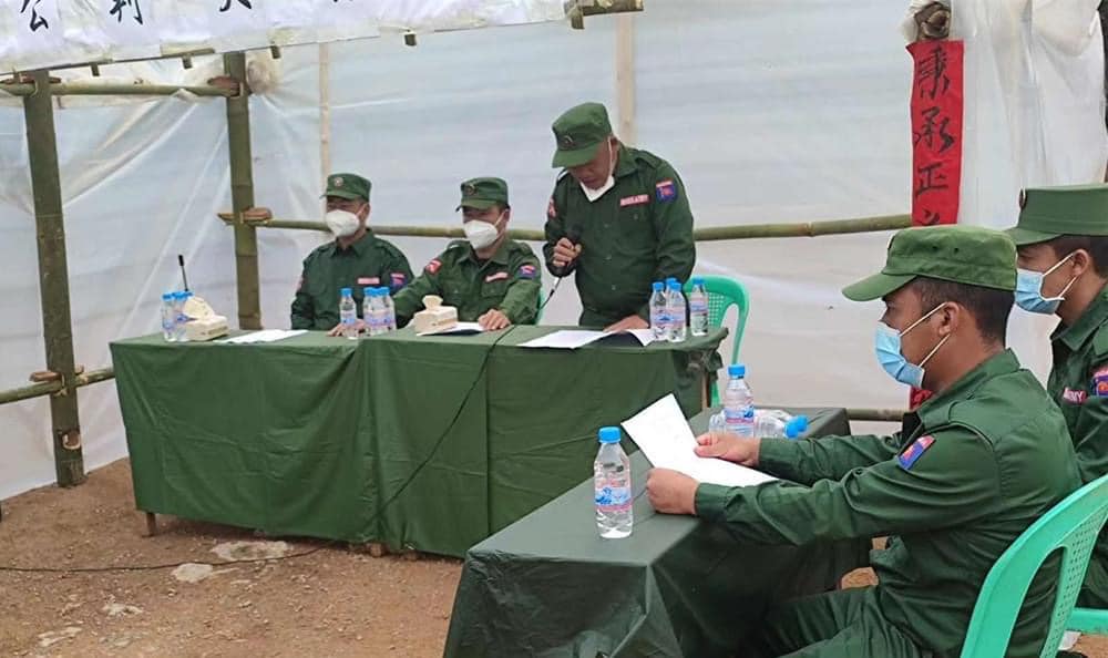 (တရားခံလေးဦးအား သေဒဏ်စီရင်ချမှတ်ရန် စီစဉ်နေစဉ်။ ဓာတ်ပုံ - ကိုးကန့်)