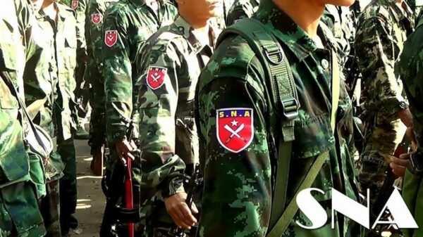 (စစ်​ကောင်စီနှင့်ပူး​ပေါင်း​နေ​သော ရှမ်းနီတပ်ဖွဲ့(SNA) မှ တပ်ဖွဲ့ဝင်အချို့ ။ ဓါတ်ပုံ-Shannivoice)