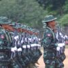 (ကရင်နီအမျိုးသားတိုးတက်ရေးပါတီ(KNPP)မှ လက်အောက်ရှိ ကရင်နီအမျိုးသားတပ်မတော် (KA)တပ်ဖွဲ့ဝင်များ စစ်ရေးလေ့ကျင့်နေစဉ်။ ဓာတ်ပုံ - KNPP)