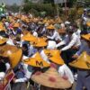 (၂၀၂၁ ဖေ‌ဖော်ဝါရီ၂၂ရက်က ဟင်္သာတမြို့မှ စစ်အာဏာရှင်ဆန့်ကျင်ရေး နှစ်ငါးလုံး အထွေထွေသပိတ်မြင်ကွင်း။ ဓာတ်ပုံ - CJ)