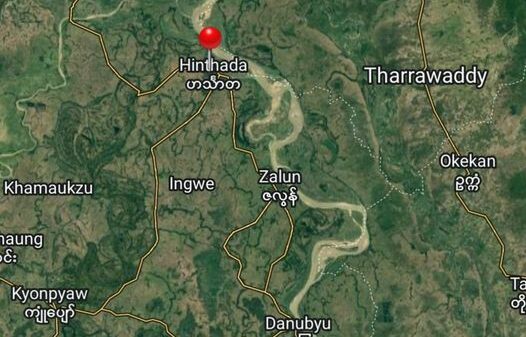 (ဟင်္သာတမြို့ နှင့် အနီးဝန်းကျင်မြို့များကို Google Map တွင်​တွေ့ရမှု)