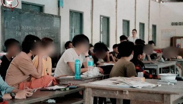(NUG ၏ကြားကာလပညာ​ရေးစနစ်ဖြင့် မတ်လတွင်ကျင်းပခဲ့​သောBECA-အ​ခြေခံပညာ ပြီးဆုံး​ကြောင်းဆန်းစစ်ချက်(တက္ကသိုလ်ဝင်တန်း)စာ​မေးပွဲ​ဖြေဆိုရန် အတွက်PDFများထိန်းချုပ်ထား​​သောနယ်​မြေများတွင် စာကြည့်​နေ​သော PDF နှင့် အရပ်သား​ကျောင်းသား​ကျောင်းသူအချို့ ။ဓါတ်ပုံ-People's Spring)