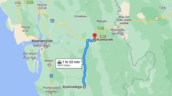 ကော့ကရိတ်မြို့ဆီဆက်သွယ်ထားတဲ့ လမ်းပိုင်းအချို့ စစ်ကောင်စီတပ် ဖျက်ဆီး