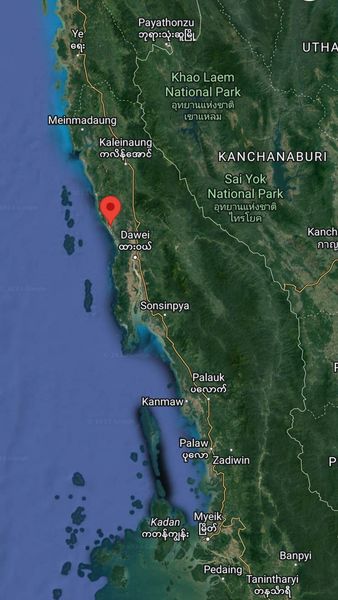 (နဘုလယ်​ဒေသကို Google Map ​တွင်​တွေ့ရပုံ/ စစ်တပ်ကချင်းပြည်နယ်တွင် မတ်လအတွင်း​လေ​ကြောင်းမှဗုံးကျဲ​နေမှု။ဓါတ်ပုံ-CDF)