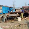 (ရခိုင်ပြည်နယ် စစ်​တွေမြို့က ရိုဟင်ဂျာဒုက္ခသည်စခန်း​တွေနဲ့ ​ကျေးရွာ​တွေကို ​မေလ ၁၄ ရက်က မိုခါ(မိုချာ) ဆိုင်ကလုန်းမုန်တိုင်းတိုက်ခတ်ပြီး​နောက် အပျက်အစီး​တွေကို​ တွေ့ရစဥ်။ ဓာတ်ပုံ - CJ)
