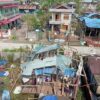 မုန်တိုင်းဖြတ်ကျော်ပြီးနောက် ရခိုင်ပြည်နယ် ပုဏ္ဏားကျွန်းမြို့ နယ် ကိုတွေ့ရစဉ်