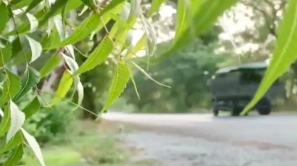 (စစ်ကောင်စီယာဥ် ဖြတ်သန်းသွားလာနေသည်ကို တွေ့ရစဥ်)