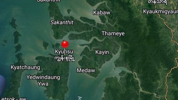 (ကျွန်းစုမြို့နယ်ကို Google Map တွင်​တွေ့ရပုံ)