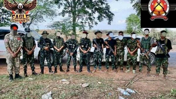 (A Nyar Eagles နှင့် Earthquake PDF အဖွဲ့ဝင်များအား တွေ့ရစဉ်။ ဓာတ်ပုံ-A Nyar Eagles)
