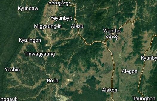 (ပင်လယ်ဘူးမြို့နယ် တည်​နေရာကို Google Map တွင်​တွေ့ပုံ)