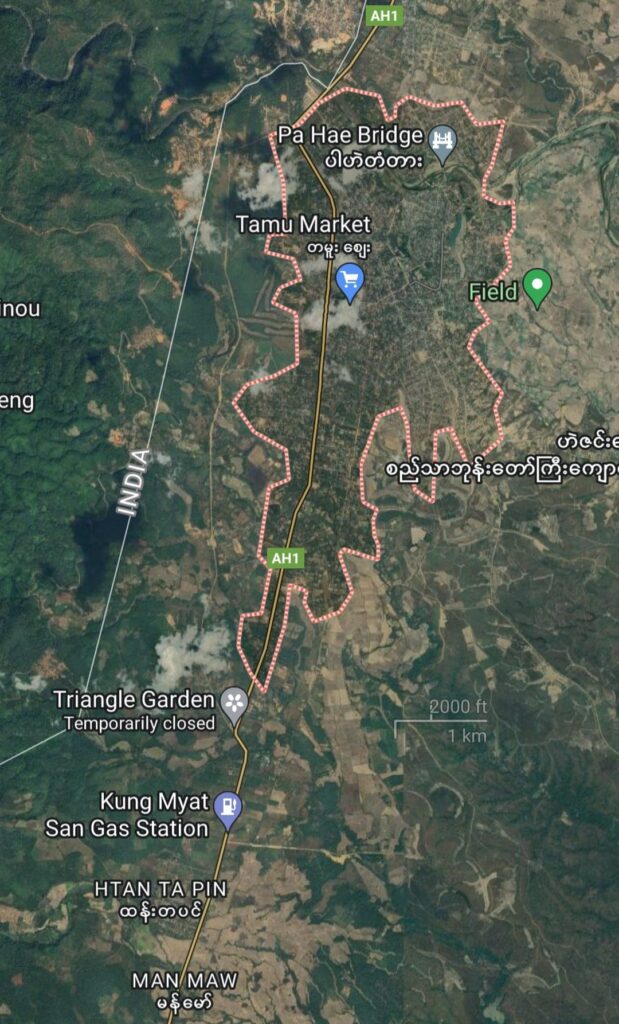 (တမူးမြို့နယ်မှ ပြည်သူ့ကာကွယ်ရေးတပ်ဖွဲ့ဝင်အချို့ (ပုံအဟောင်း) ။ဓါတ်ပုံ-PDF တမူး)
