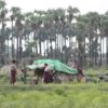 (စစ်အုပ်စု၏ ပစ်ခတ်သတ်ဖြတ်မှုများကြောင့် ထွက်ပြေးတိမ်းရှောင်နေရသော ပြည်သူများအား တွေ့ရစဥ်။ ဓာတ်ပုံ-အညာပစ်တိုင်းထောင်လေးများ)