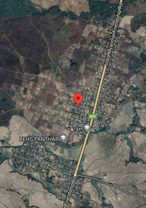 (ပန်းသာကျေးရွာပြ မြေပုံအား တွေ့ရစဥ်)